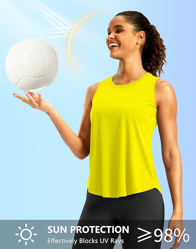 G Gradual Workout Tank Top for Women Sleeveless Athletic Yoga Tops High Neck Quick Dry Running Tennis Sports Shirts for Women