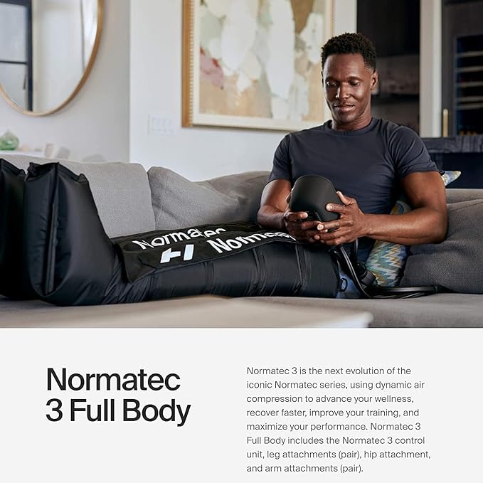 Hyperice Normatec 3 - Recovery System with Patented Dynamic Compression Massage Technology (Normatec 3 Full Body (Standard Legs + HIPS + Arms) FSA-HSA