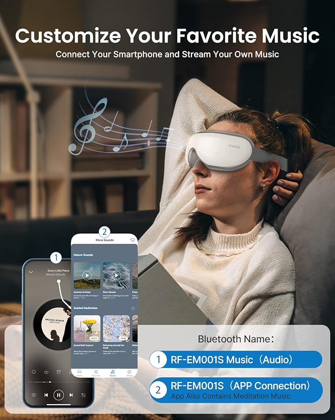 RENPHO Eyeris 1 Eye Massager with Heat, Birthday Gifts Eye Mask for Mom Dad Women Men Her Him, Smart Sleep Mask for Relax, Reduce Strain