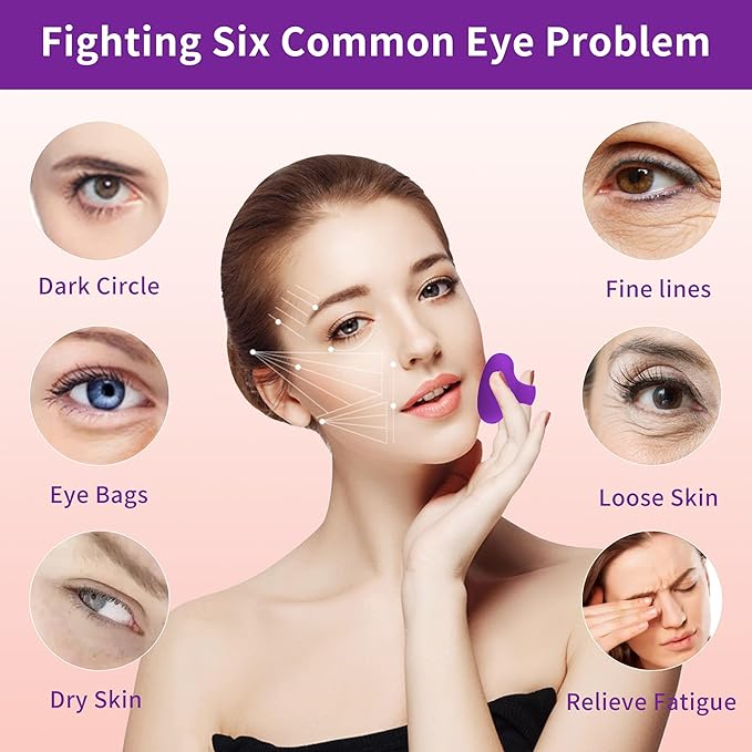 Facial Mini Massage Ball, Handhold Portable Quiet Waterproof USB Rechargeable Powerful Multifunctional Vibrating Travel Pocket Face Eye Finger Joint and Neck Jaw Massager - Purple