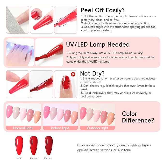 COSCELIA 40PCS Gel Nail Polish Set, 7ml 35 Colors Gel Polish with 5pcs Top and Base Coat Nude White Pink Red Green Blue Fall Colors All Seasons Nail Art Manicure Starter Kit at Home Gifts for Women