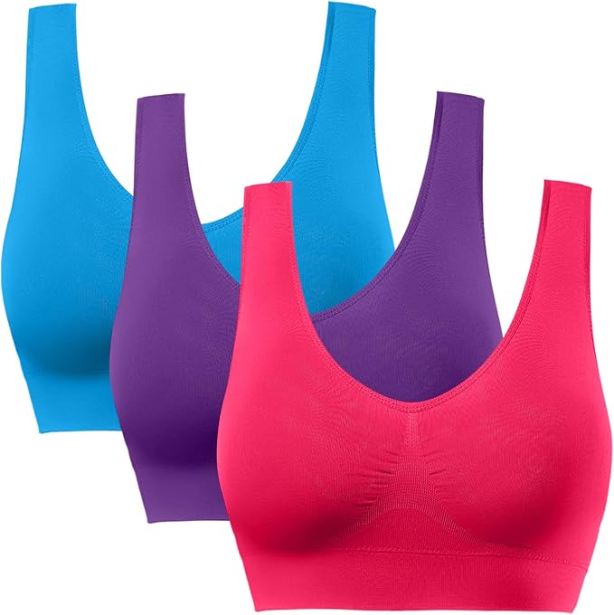 BESTENA Sports Bras for Women, Seamless Comfortable Yoga Bra with Removable Pads