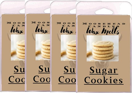 Warm Sugar Cookie Wax Melts – 4 Pack Bakery Scented Soy Wax Cubes | Sweet Vanilla, Buttery Dough, Fresh Baked Aroma | Pet Safe, Long Lasting Wax Melts for Warmers, Handmade in USA
