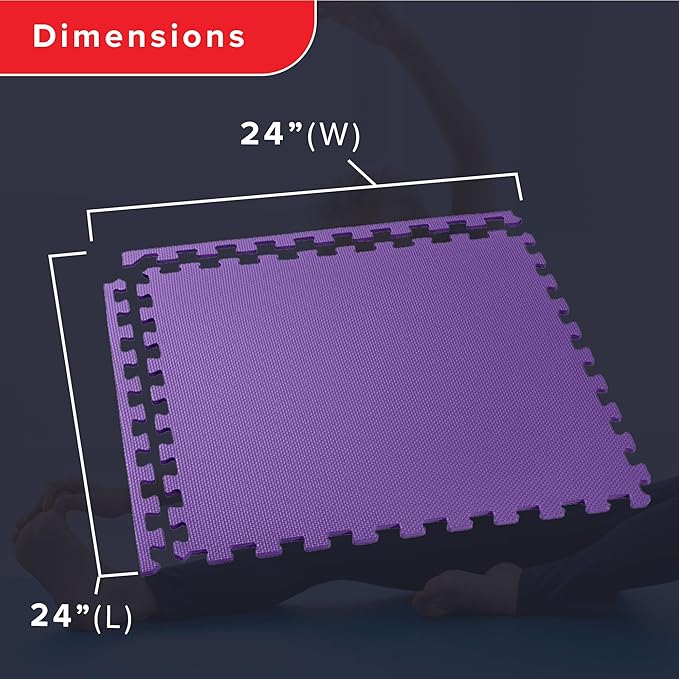 We Sell Mats – ½ Inch Thickness Multipurpose EVA Foam Floor Tiles – Interlocking Floor Mat for Indoor Gym, Playroom, and Home Use