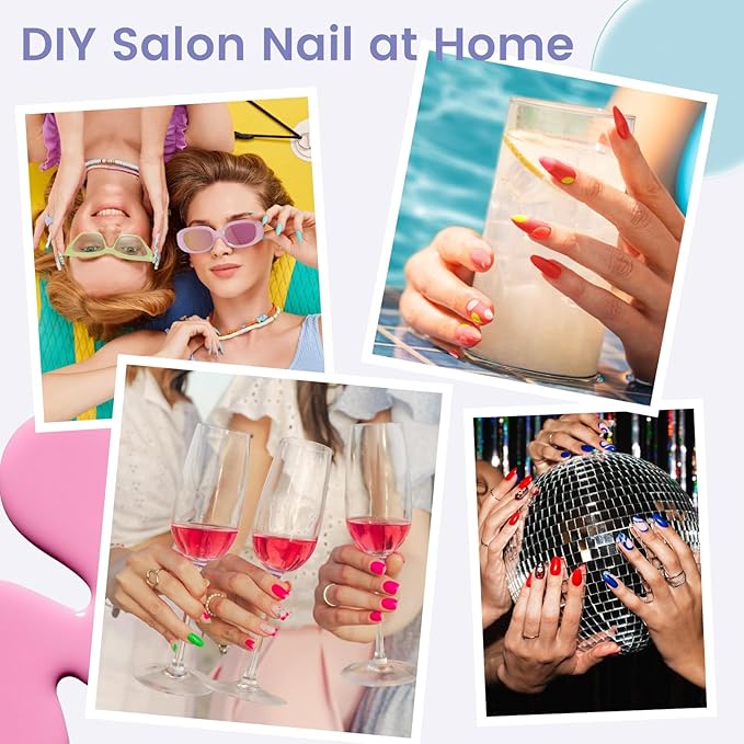 Extra Short Nail Tips Square: 240PCS Pre-shaped Gel Nails Tips Short Square Nail Tips, 12 Sizes Clear Full Cover False Fake Press on Nails for Nail Extensions DIY Home Salon for Women