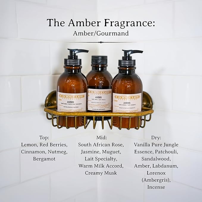 C.O. Bigelow Iconic Collection Amber Body Lotion, Scented Body Cream with Grapeseed Oil and Shea Butter, 10.5 fl oz