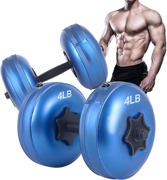 Water Filled Dumbbells Set - Water Filled Weights - Portable Travel Weights - Weights Adjustable Dumbbells - Portable Fitness Equipment - Strength Training - Fitness and Shaping