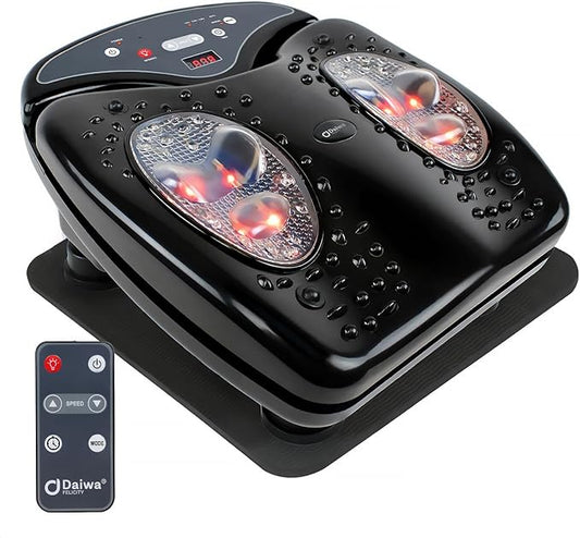 Daiwa Felicity Foot Vibe Pro Massager - Vibrating Electric Shiatsu Foot Massagers for Plantar Fasciitis Pain Relief Circulation Neuropathy - Calf Leg Feet Massage