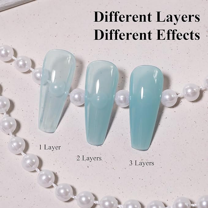 Imtiti Brown Jelly Gel Nail Polish, Sheer Translucent UV Gel Polish for Nail Art Soak off UV Led 10ML