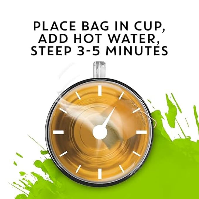 TAZO Organic Peachy Green Tea Bags, Caffeinated Tea, 120 Total Bags (20ct - Pack of 6)