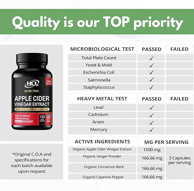 Apple Cider Vinegar Capsules 1500 mg Extract with The Mother - Extra Strength Raw Apple Cider Pills w Ginger Cayenne Cinnamon - Natural Detox Potent Digestion Cleansing System ACV Supplement