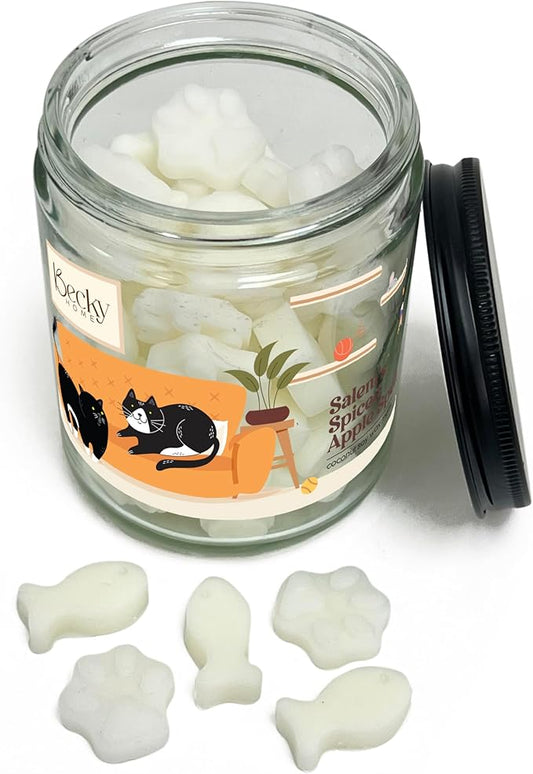 9oz Pet Odor Eliminator Wax Melts, Long-Lasting Apple Spiced Scented, Non Toxic, Pets Odor Eliminating Wax Cubes, Natural Plant-Based Wax Blend