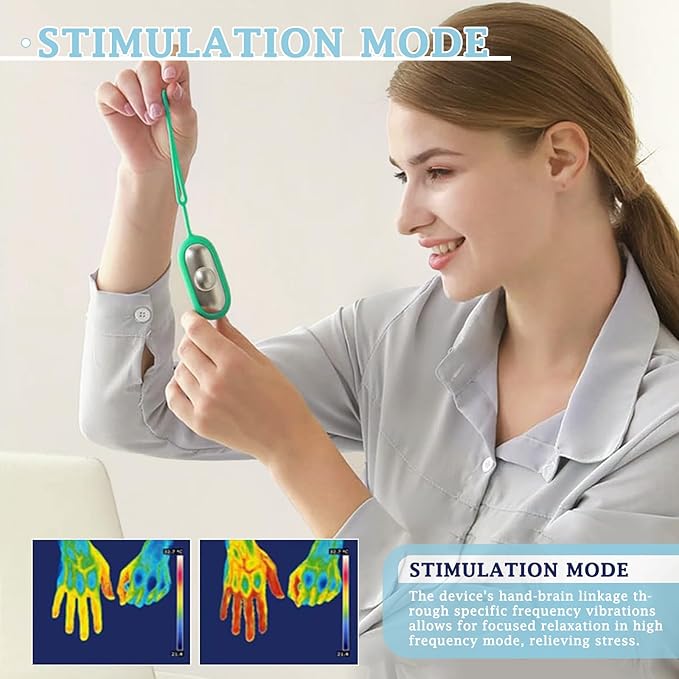 Compact Handheld Sleep Aid Device - Relaxation Tool for Improved Sleep, Mood & Focus, Adjustable Massage Intensity, Portable & Easy to Carry（Blue）
