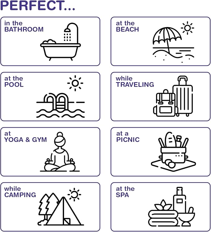 Turkish Beach Towels, Pack of 4 | Oversized, Quick Dry, Sand Free | 100% Cotton, Large 38x71 Towels for Beach, Pool, Travel | Ultra-Soft, Compact, and Absorbent | Purple