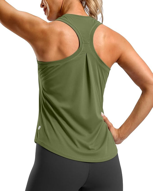 G Gradual Women's Workout Tank Tops Racerback Athletic Yoga Tops Loose Fit Sleeveless Running Gym Sports Shirts for Women