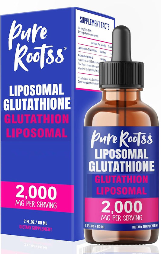 Liposomal Glutathione Liquid Supplement, 98% Absorption, with Vitamin C, L- Glutathione, 2 Fl Oz (Pack of 1)