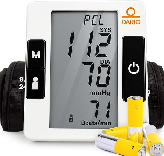 Dario Premium Blood Pressure Monitor for Home Use – Smart, Reliable & Easy to Use, Adjustable Arm Cuff (8.75–16.5"), Bluetooth App & Carrying Case