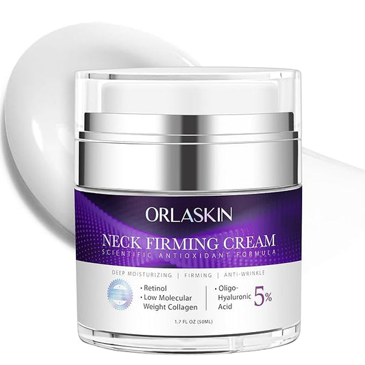 Neck Firming Cream, Retinol Cream for Face&Neck for Tightening Firming Anti-aging Face Moisturizer with Retinol Collagen & Hyaluronic Acid Lift Wrinkle for Women and Men 1.7 Fl. Oz.