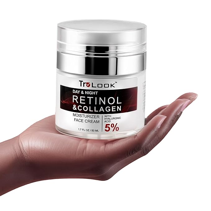 Retinol and Collagen Moisturizer Face Cream with Hyaluronic acid, Day and Night 1.7 Fl Oz