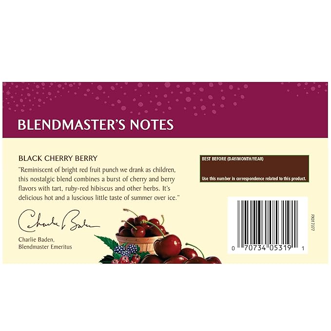 Celestial Seasonings Herbal Tea, Black Cherry Berry, 20 Count (Pack of 6)