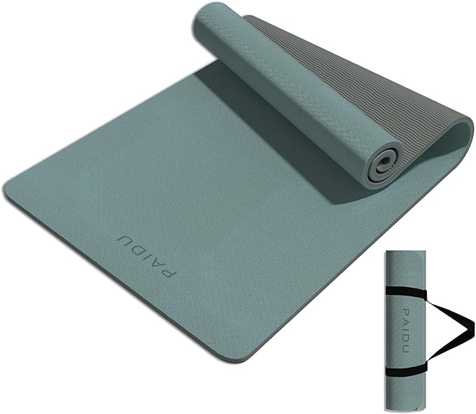 Yoga Mat 8mm Super Thick TPE Fitness Mat | SGS Certified | Non-Slip, Odorless & Tear-Resistant | Unisex with Strap | for Yoga, Pilates, Meditation & Home Workouts