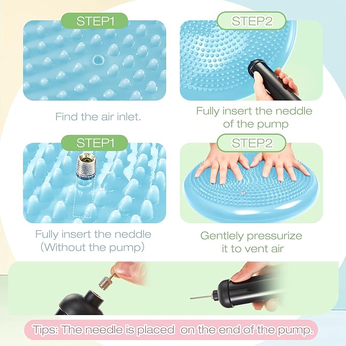 Amylove 13 Pcs Wiggle Seat Inflated Wobble Cushion for Sensory Kid 13 Inch Balance Disc Kids Flexible Seating Exercise Sensory Pad Chair Cushion for Classroom Office School