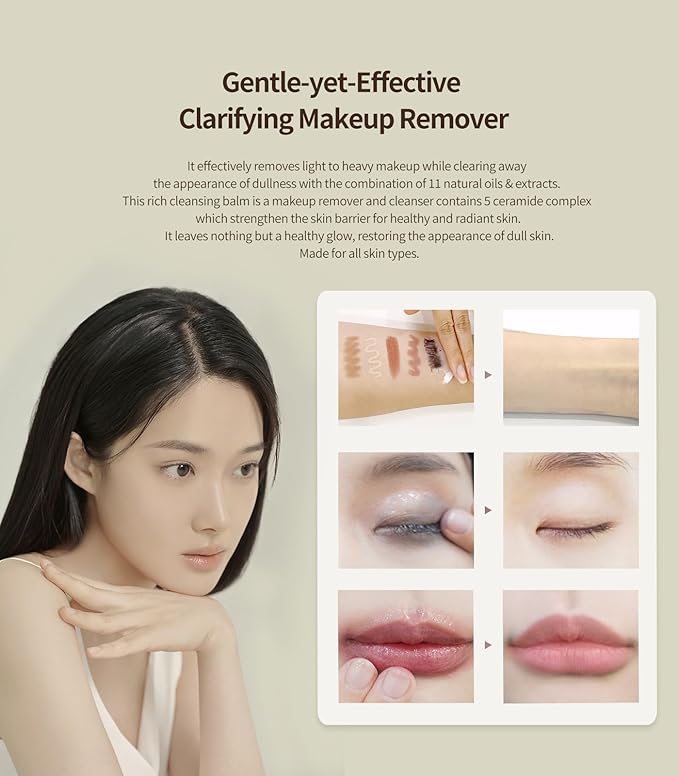 Heart Percent Commas On Life Clarifying Cleansing Balm, Sherbet-Oil-Milk Transforming Makeup Remover Vegan Daily Face Wash Cleanser for All Skin Types, 80ml (2.7oz)