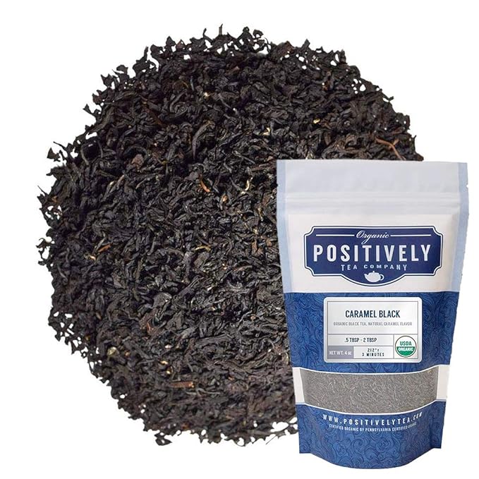 Organic Positively Tea Company, Caramel Black Tea, Loose Leaf, 4 Ounce