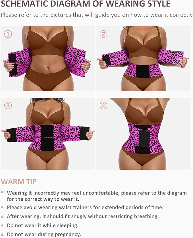 FeelinGirl Waist Trainer Belt Waist Cincher Trimmer Ab Belt Tummy Control Body Shaper with Triple Wrap Women and Men
