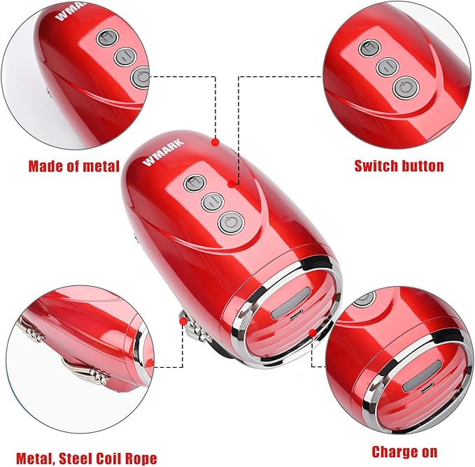 Professional Haircut Massager/Cordless Handheld Massager, Vibration Neck/Legs/Hands/face Massager, 2 Massage nodes 2600AMH (Red)