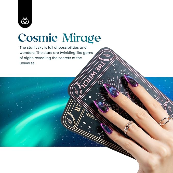 Beetles Cat Eye Gel Polish Set - 24Pcs 20 Colors Glitter Dark Color Changing Gel Nail Polish Kit with Base Gel Glossy Matte Top Coat Soak off UV DIY Nail Art Salon Ombre Black Nails Gift