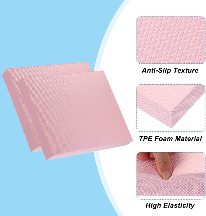 PATIKIL Balance Pad Non-Slip TPE Foam Pad Cushion Exercise Yoga Mat Knee Pad for Fitness Stability Core Training Stretching