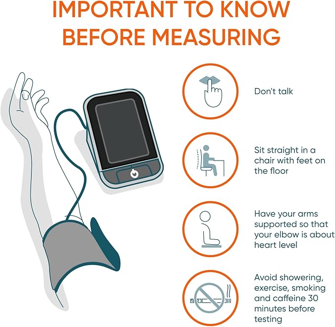 Dario Blood Pressure Monitor for Home Use Gen2 Automatic Machine, LCD Backlit Display, Large Adjustable Arm Cuff (8.75-16.5in) Smart Bluetooth App & Carry Case