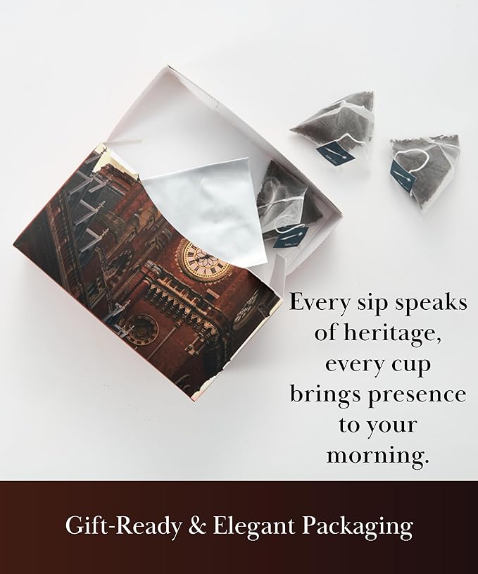 EZR Leaf English Breakfast Premium Whole Leaf Ceylon Black Tea, 20 counts 2.1 Once, Rich Flavor & Bold Aroma Blend, A Morning Ritual in Every Cup