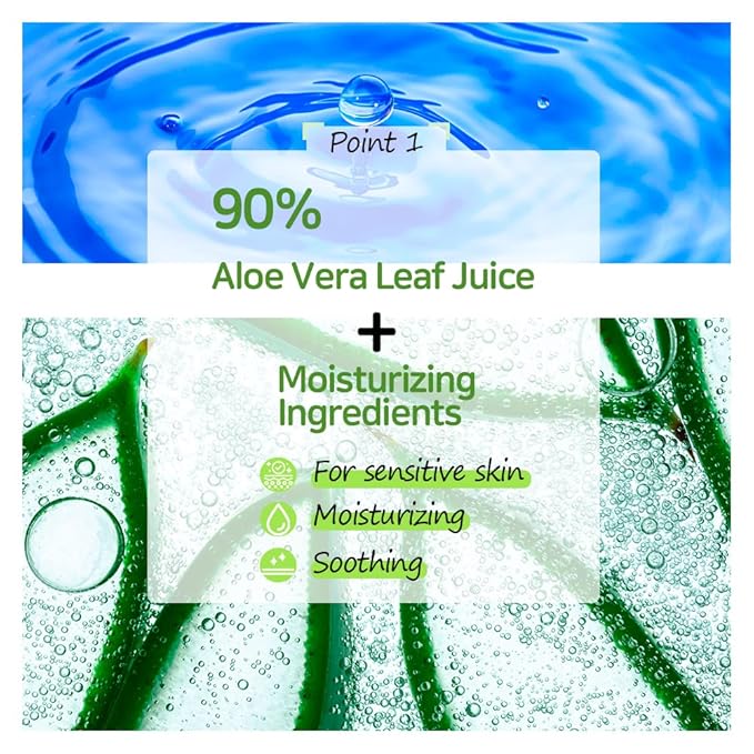 Nature Republic Mild & Moisture Aloe Vera Toner (NEW Ver.) Quick Hydration&fast absorbing non-sticky texture, Aftersun&Shave,Moisturizing Face Skin & Hair,korean skin care All Skin Types 150ml/5.24oz