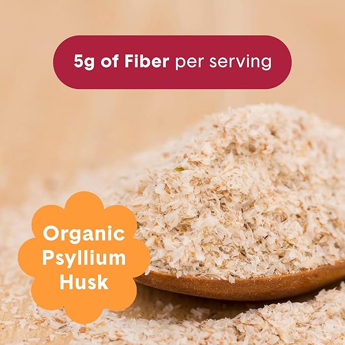 Bellway Super Fiber Powder + Fruit, Sugar Free Organic Psyllium Husk Powder Fiber Supplement for Regularity, Bloating Relief & Digestive Health, Plant-Based, Fruit Punch (50 Servings)