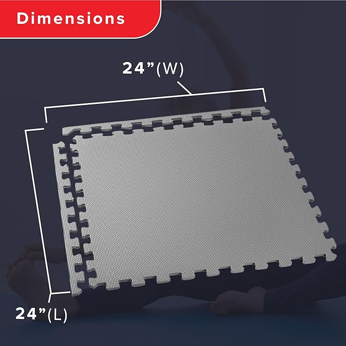 We Sell Mats – ½ Inch Thickness Multipurpose EVA Foam Floor Tiles – Interlocking Floor Mat for Indoor Gym, Playroom, and Home Use