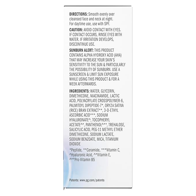 Olay Super Serum Night Repair, Fragrance-Free - Niacinamide, Peptide, Salicylic & Lactic Acid, Glycerin - 5-in-1 Skin Care Benefits - Hydrating, Evens Tone, Reduces Dark Spots, Anti-Aging, 1.7 Oz