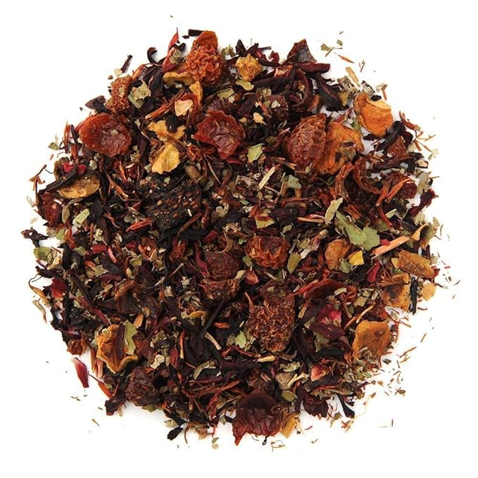 Organic Positively Tea Company, Very Berry Citrus, Herbal Tea, Loose Leaf, 16 Ounce