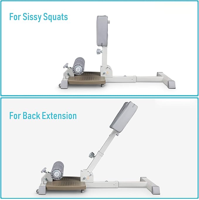 leikefitness Sissy Squat Machine, Deluxe Multi-Function Deep Sissy Squat Bench Workout Station, Leg Exercise Machine for Home Gym