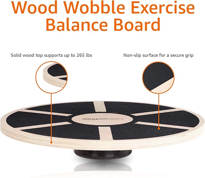Amazon Basics Wood Wobble Balance Trainer Board