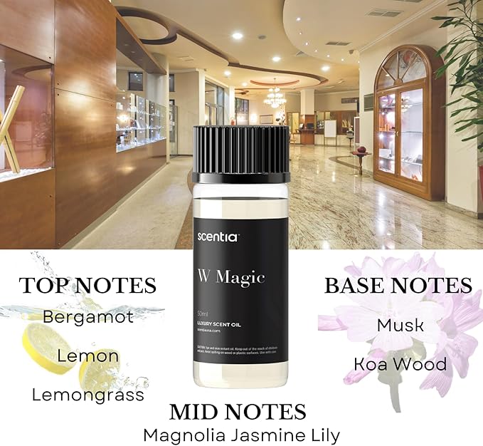 Scentia My Way Hotel Diffuser Oil | Aromatherapy Fragrances Inspired by 5-Star Hotels | Luxurious Scents Gift Box Set - 3 x 50ml Bottles Set - The 1 Hotel Miami Beach, W Magic