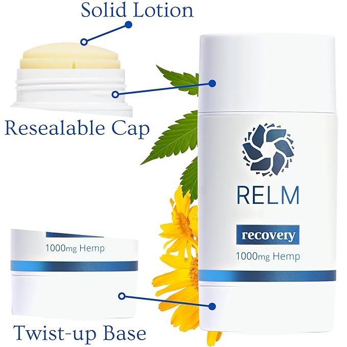 Hemp Roll On Stick | 1000 mg (3 oz) Balm Stick | Arnica Essential Oil, Cocoa Butter, Natural Ingredients | Muscle Rub