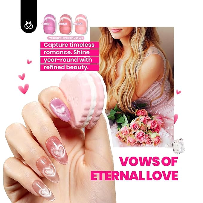 Beetles Cat Eye Gel Nail Polish Set - 36 Colors Red Purple Brown Green Burgundy Magnetic Christmas Gel Polish Kit Base Gel Glossy Matte Top Coat Magnet Soak off UV DIY Salon Nail Art Gift for Women