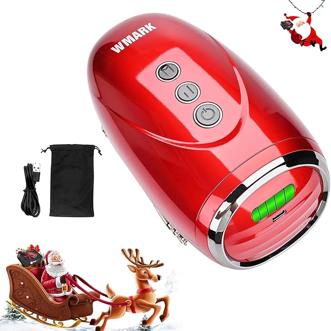 Professional Haircut Massager/Cordless Handheld Massager, Vibration Neck/Legs/Hands/face Massager, 2 Massage nodes 2600AMH (Red)