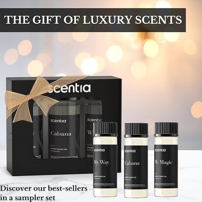Scentia Hotel Diffuser Oil | Aromatherapy Fragrances Inspired by 5-Star Hotels | Luxurious Scents Gift Set - 3 x 20ml Bottles Set - The 1 Hotel Miami, W Hotel & 5- Star Hotels