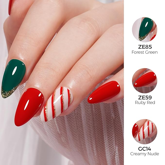 TOMICCA Ruby Red Gel Polish 1Pcs Red Gel Nail Polish Pure Color Long Lasting Soak Off UV LED Cure Needed Nail Art Manicure Salon DIY at Home Present for Women