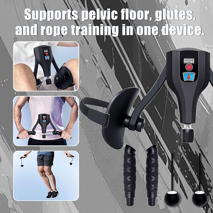 Thigh Trainer 0-132 lbs Adjustable Resistance Pelvic Floor Muscle Kegel Exerciser, Thigh Exerciser & Booty Trainer for Women & Men, Pelvic Floor Exercise Workout Machine