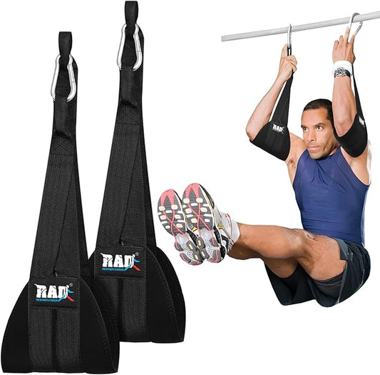 RAD Ab Straps for Pull Up Bar & Abdominal Muscle Building, Adjustable Abdominal Trainer, Fitness Gear for Men & Women, Home Gym Equipment, Bodybuilding, Powerlifting