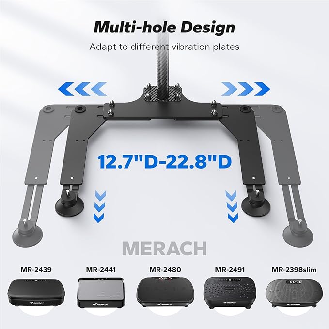 MERACH Vibration Plate Armrest, Handrails for Vibration Plates, Height Adjustable Armrests Suitable for Seniors and Beginners, Only Handrails Without Vibration Plate